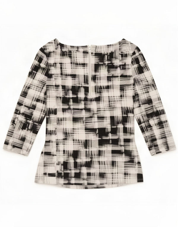 Bluză pentru femei Phase Eight cu mâneci 3/4 UK 12 Medium Black Check Viscose