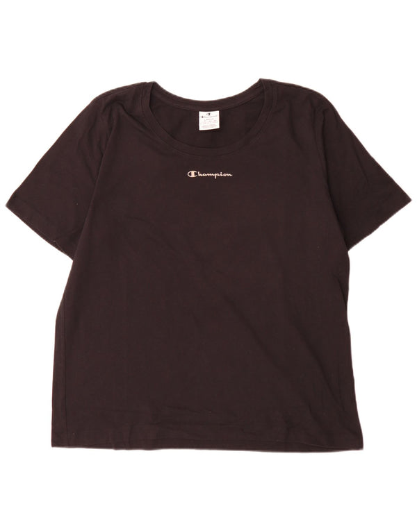 Champion Mens T-Shirt Top Large Black