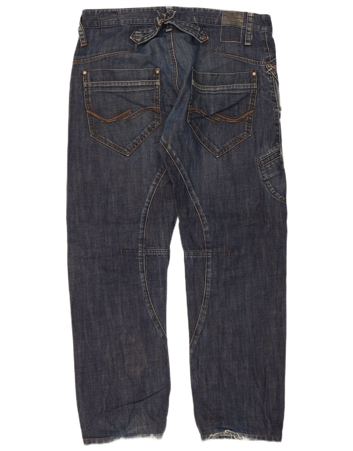 JACK & JONES Blugi drepti pentru bărbați W36 L29 Bumbac albastru