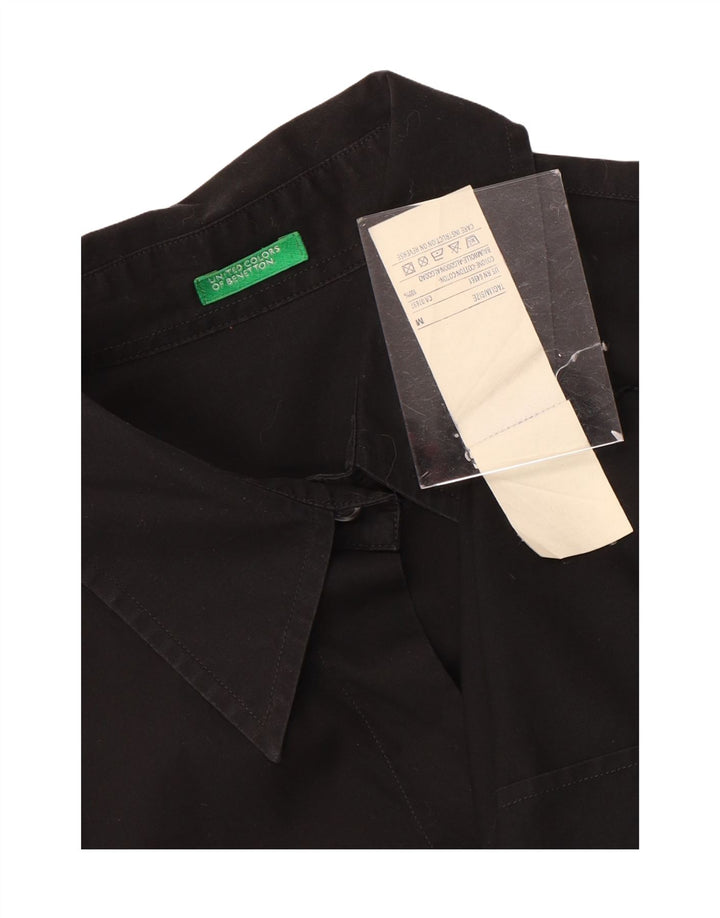 Cămașă Benetton pentru femei UK 14 Medium Black Bumbac