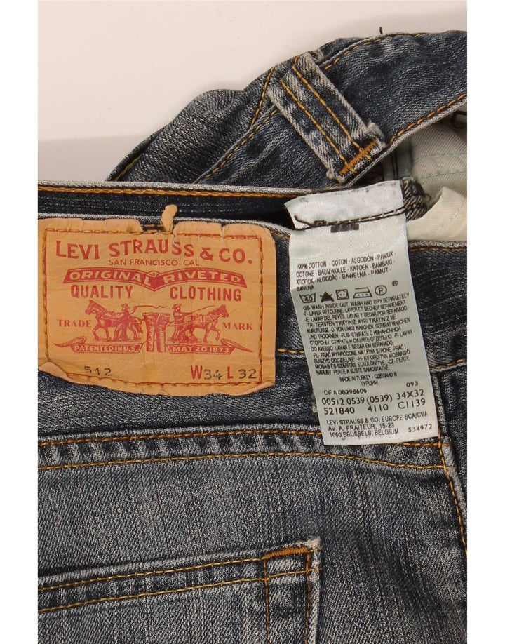 Blugi pentru bărbați Levi's 512 Bootcut W34 L32 Bumbac albastru
