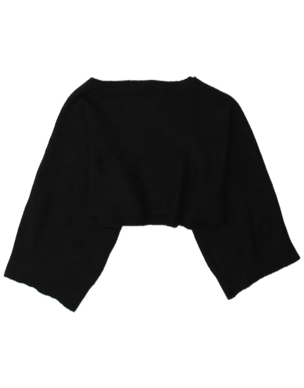 Top supradimensionat pentru femei Zara cu mânecă lungă UK 14 Medium Negru