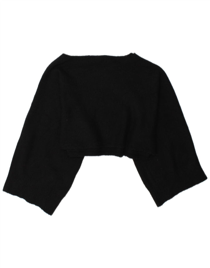 Top supradimensionat pentru femei Zara cu mânecă lungă UK 14 Medium Negru