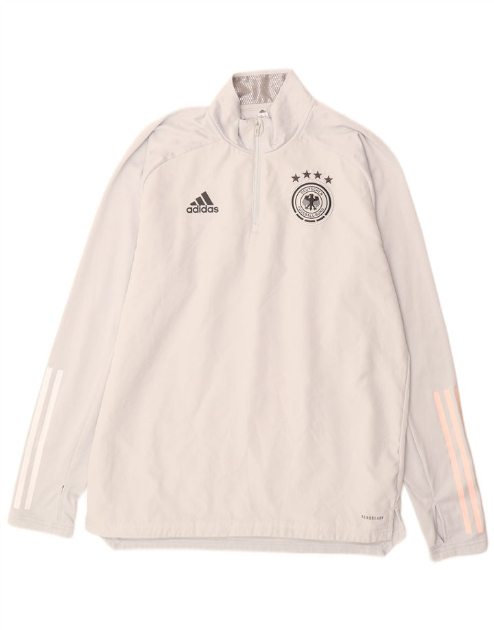 Trening Adidas pentru bărbați Deutscher Fussball Bund Pullover Top Gri mediu