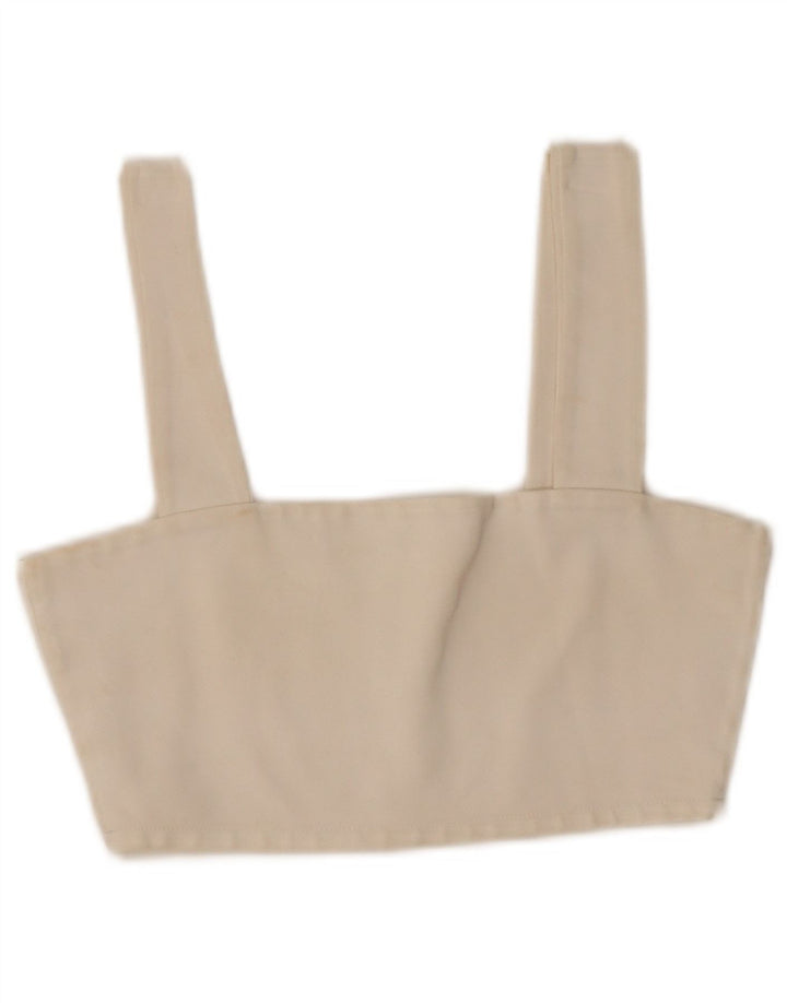 Crop Top pentru femei Zara UK 8 Small White Viscose