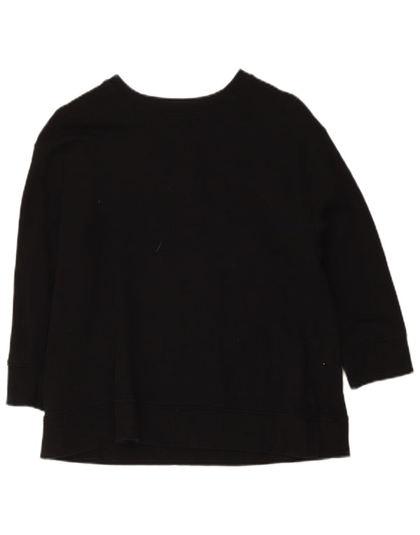 Pulover pentru femei Zara, cu mâneci 3/4, UK 14, bumbac mediu negru