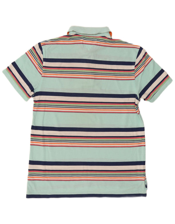 Cămașă polo Tommy Hilfiger pentru bărbați, XL, bumbac cu dungi turcoaz