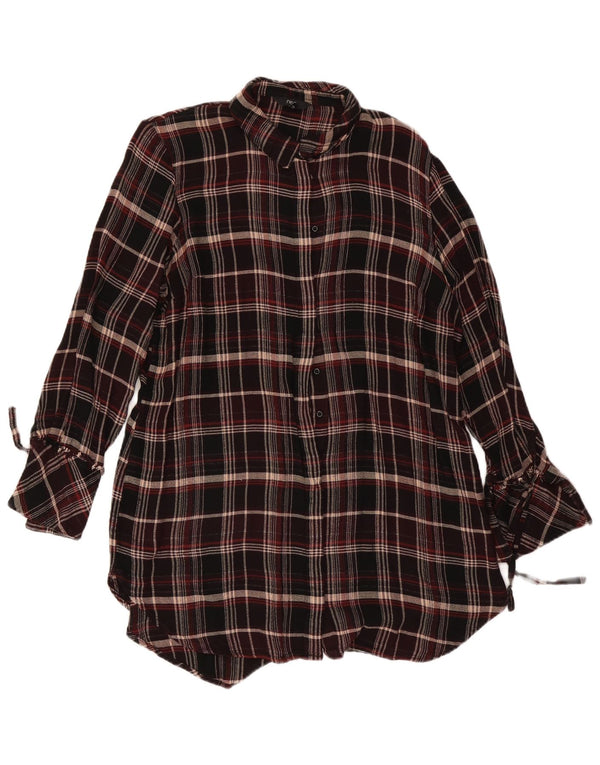 Next Rochie cămașă pentru femei UK 18 XL Red Check Viscose