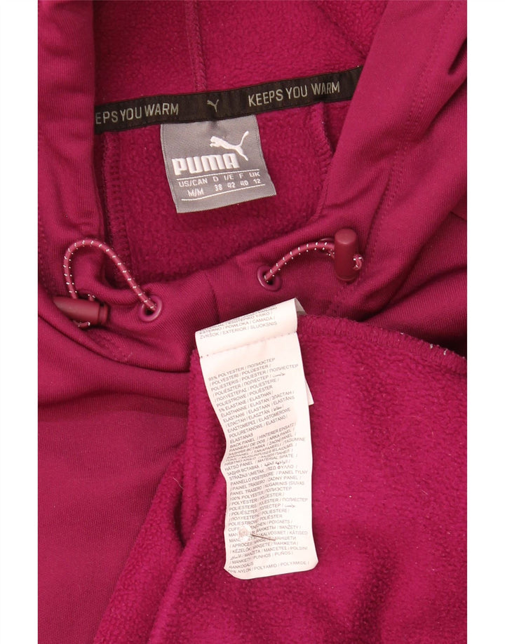Pulover cu capota cu grafic Puma pentru femei UK 12 Poliester violet mediu