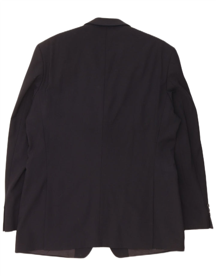 Blazer pentru bărbați Hugo Boss cu 2 nasturi EU 54 2XL Lână virgină bleumarin