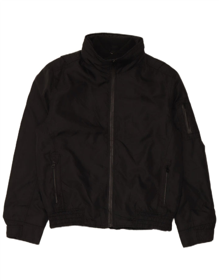 Bomber pentru bărbați cu glugă ZARA UK 40, mare, negru, nailon