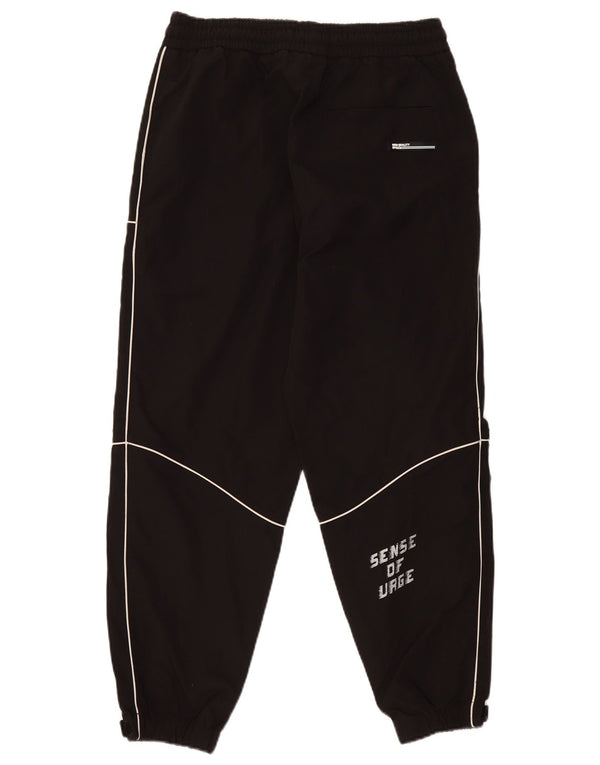 Pantaloni de trening grafic pentru femei Zara Joggeri UK 14 Poliester negru mare