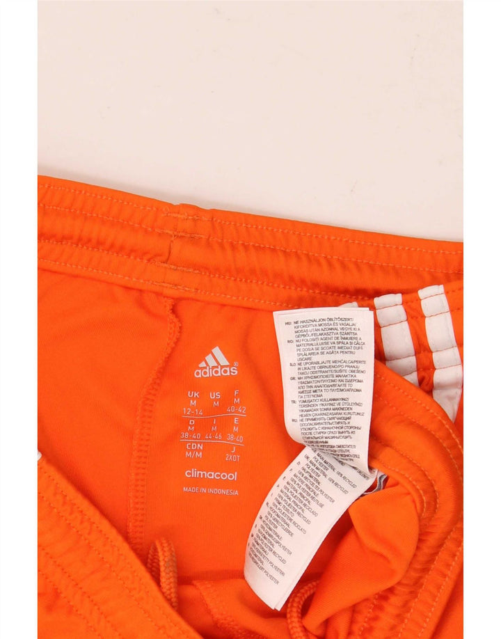 Pantaloni scurți sport Climacool Adidas pentru femei Marea Britanie 12/14 Poliester portocaliu mediu