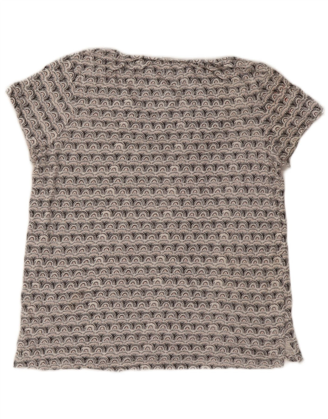 FAT FACE Tricou grafic supradimensionat pentru femei Top UK 10 Small Gri Geometric