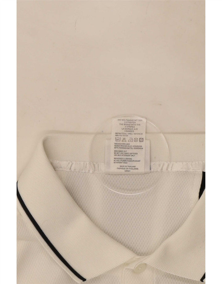 Tricou polo Adidas pentru bărbați Marea Britanie 44/46 Poliester alb mare