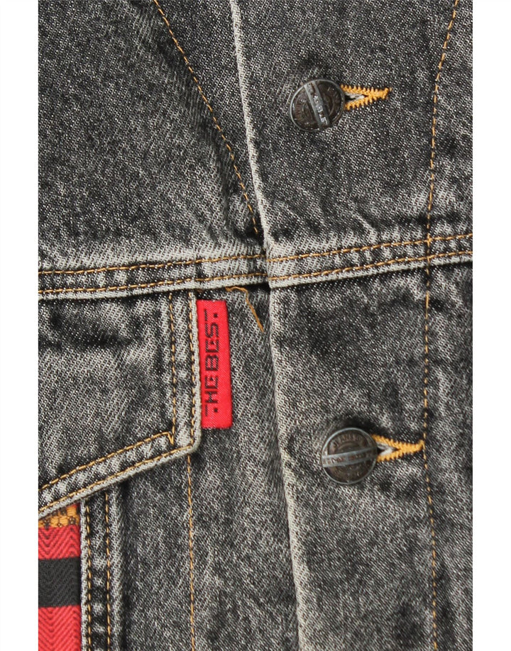 Jachetă de blugi vintage pentru bărbați UK 38 Medium Blue Colorblock