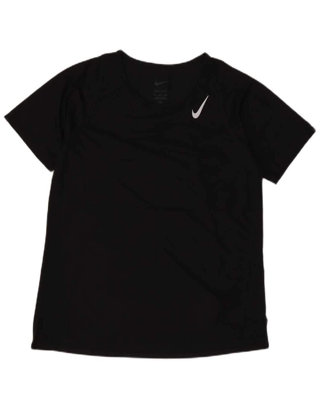 Tricou Nike Dri Fit pentru femei Top UK 10 Small Negru Poliester