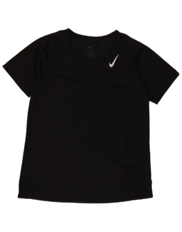 Tricou Nike Dri Fit pentru femei Top UK 10 Small Negru Poliester