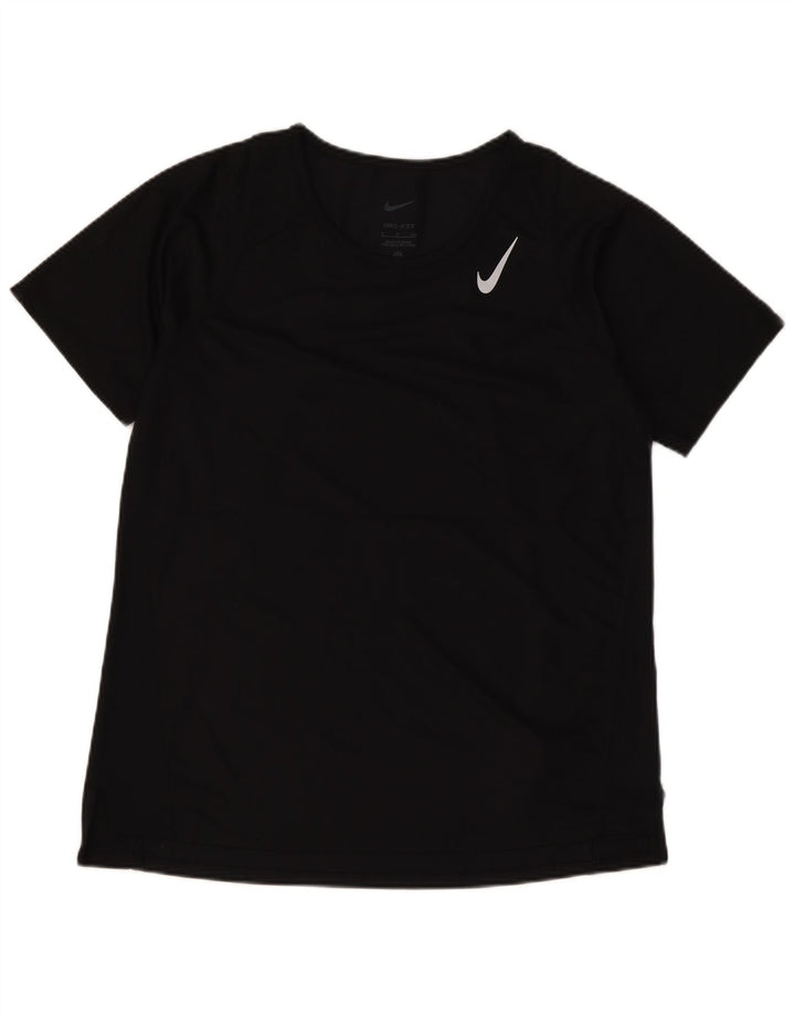 Tricou Nike Dri Fit pentru femei Top UK 10 Small Negru Poliester