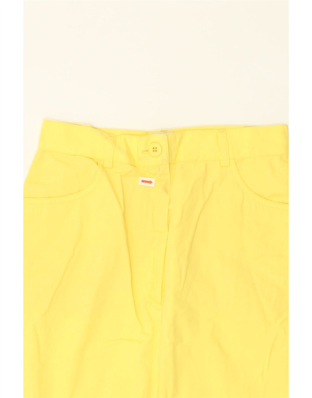 ICEBERG Womens Straight Skirt IT 40 Small W24 Yellow Cotton | Vintage Iceberg | Thrift | Second-Hand Iceberg | Used Clothing | Messina Hembry 
