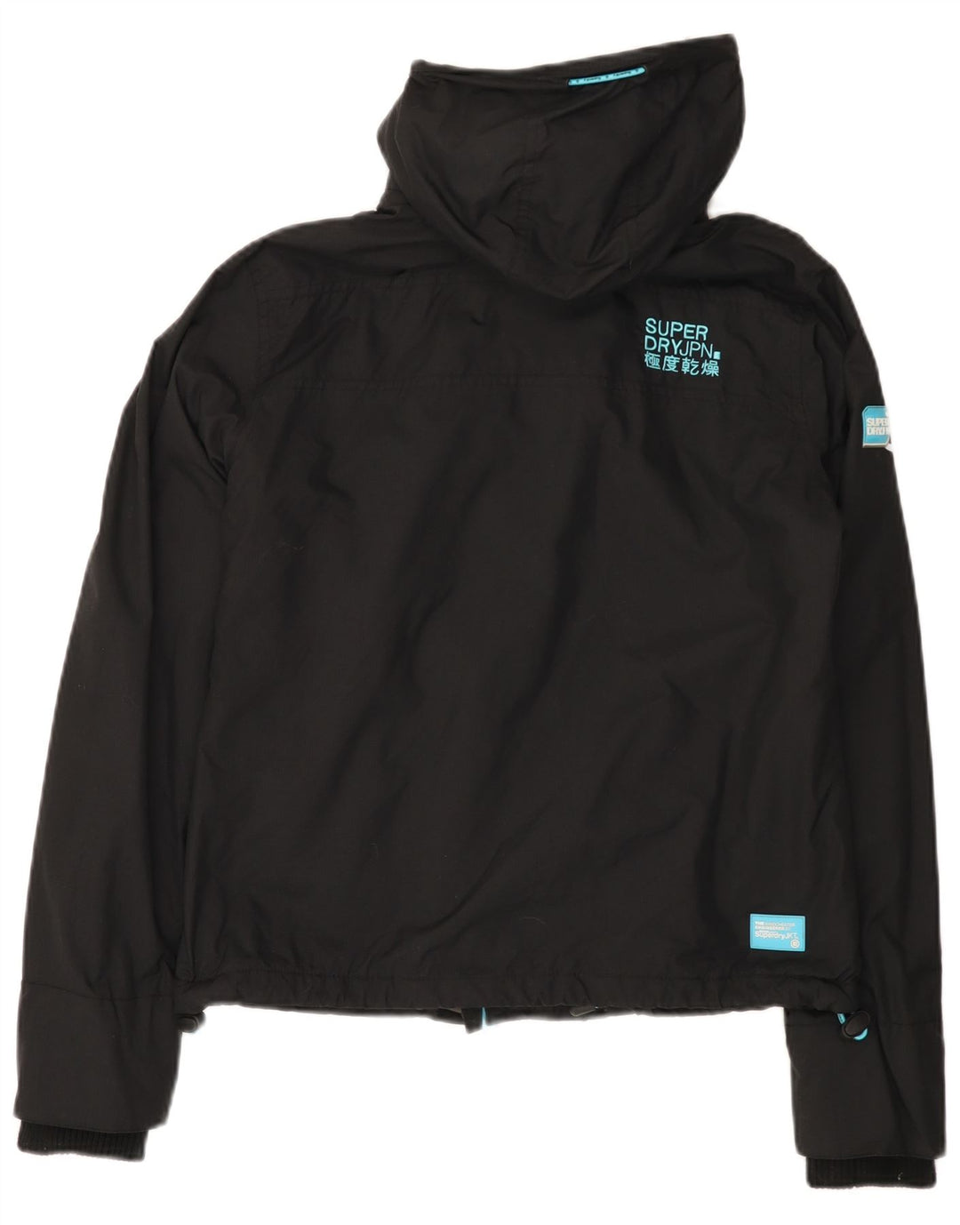 Jachetă de vânt cu glugă SUPERDRY pentru femei UK 12 Medium Black