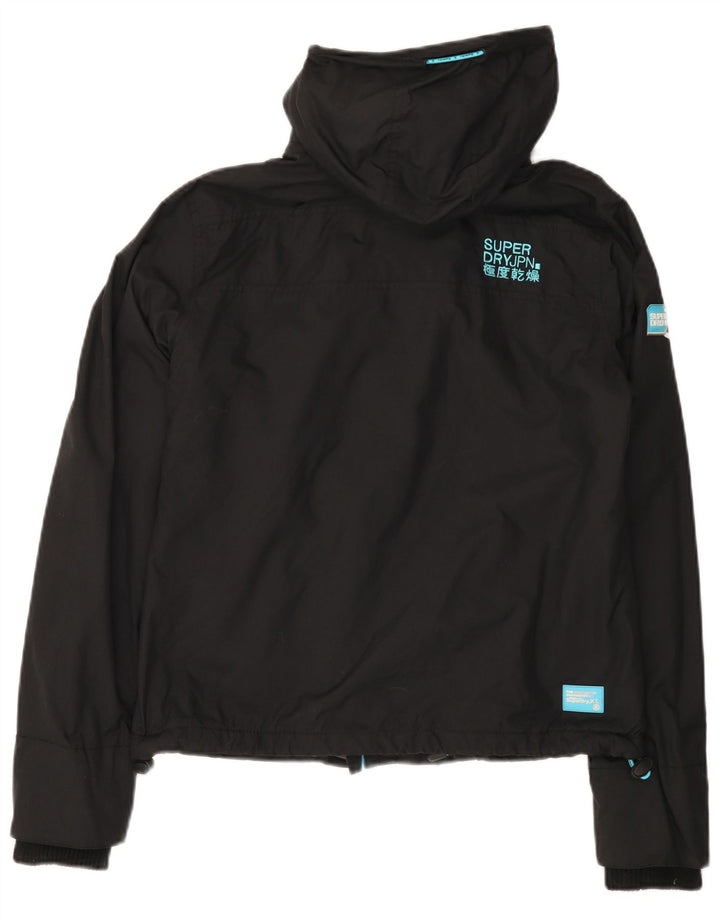Jachetă de vânt cu glugă SUPERDRY pentru femei UK 12 Medium Black
