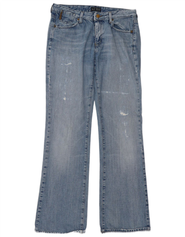 Blugi Armani pentru femei Distressed Bootcut W29 L32 Bumbac albastru