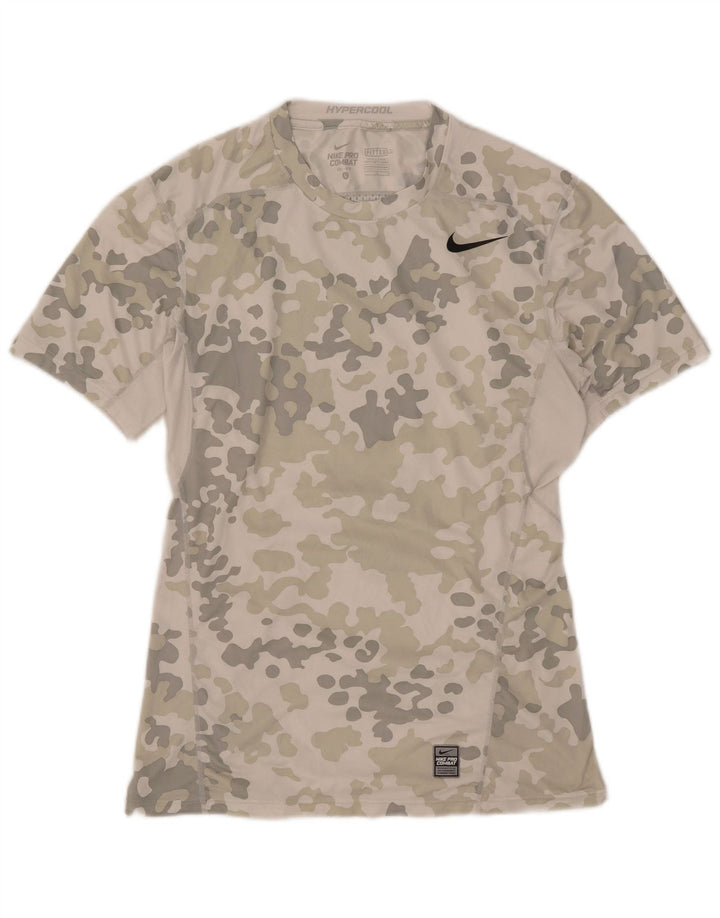 Tricou grafic Nike Dri Fit pentru bărbați Top mare, gri, camuflaj, poliester