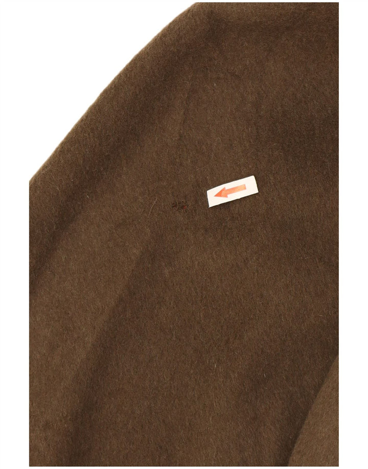 Glockner Loden haină militară supradimensionată pentru femei UK 14 kaki mediu