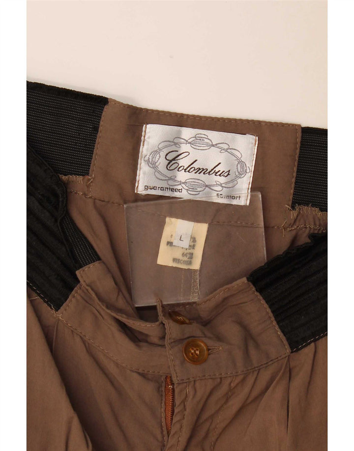 Pantaloni harem pentru femei Colombus, mari W32 L31, maro, bloc de culoare