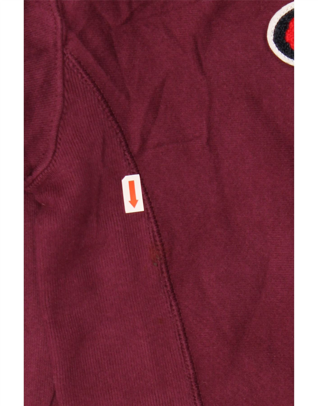 Pulover supradimensionat cu grafic pentru femei CHAMPION UK 10 Mic Burgundy