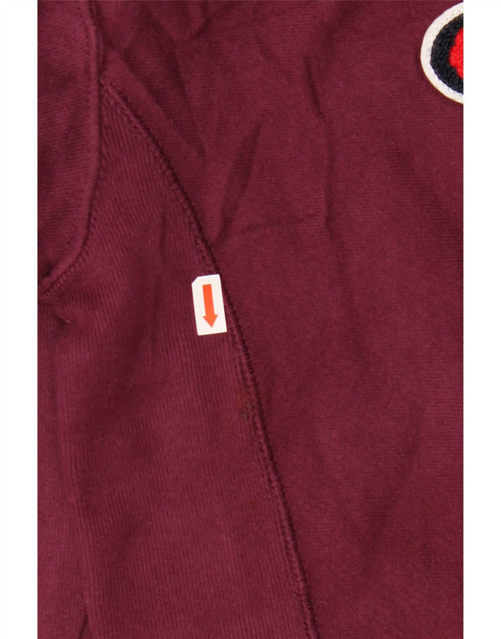 Pulover supradimensionat cu grafic pentru femei CHAMPION UK 10 Mic Burgundy