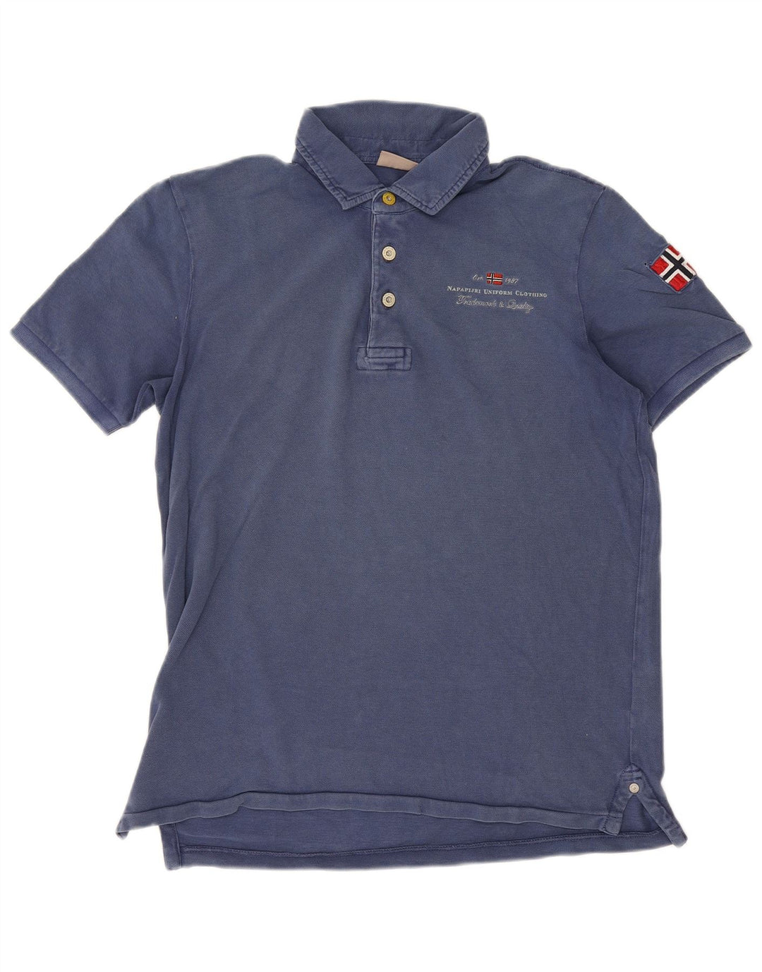 Tricou polo Napapijri pentru bărbați, bumbac, albastru bleumarin
