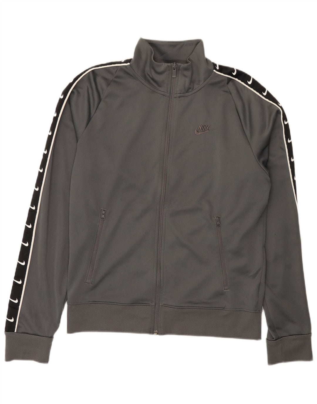 Jachetă de top pentru trening grafic pentru bărbați Nike, gri mic, poliester color bloc