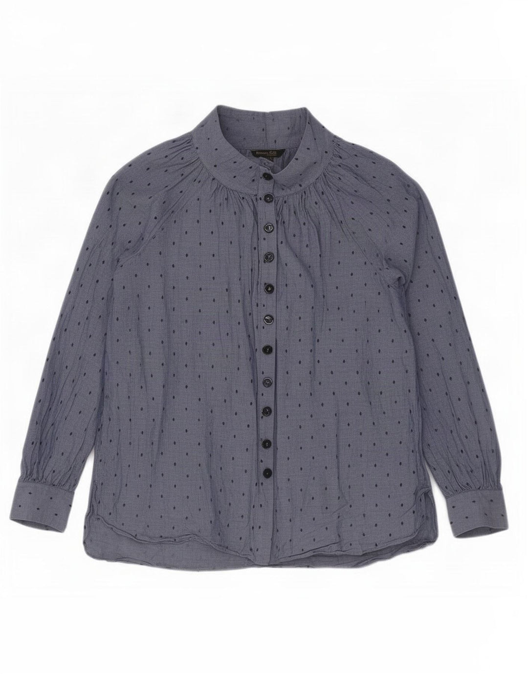 Bluză Cămașă Femei Massimo Dutti EU 40 Bumbac Geometric Albastru Mediu