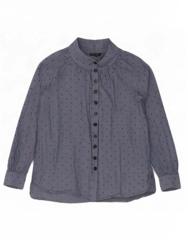 Bluză Cămașă Femei Massimo Dutti EU 40 Bumbac Geometric Albastru Mediu
