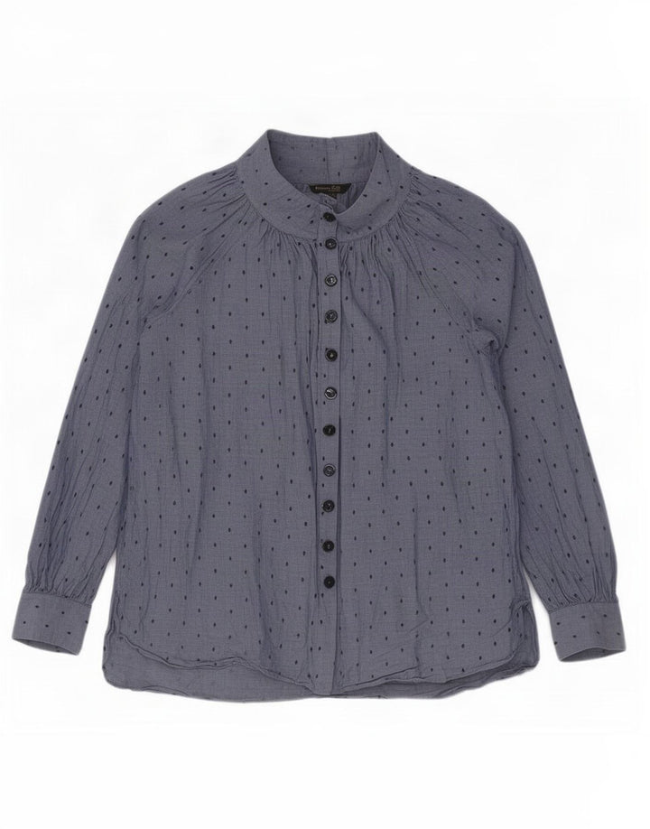 Bluză Cămașă Femei Massimo Dutti EU 40 Bumbac Geometric Albastru Mediu