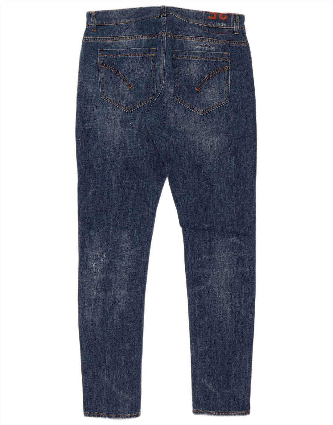 Dondup blugi slim pentru bărbați, învechiți, W35 L33, bumbac albastru