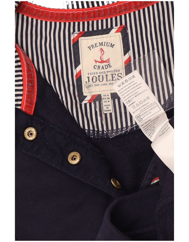 JOULES Pulover pentru damă cu gât cu nasturi Pulover UK 8 mic Bumbac bleumarin