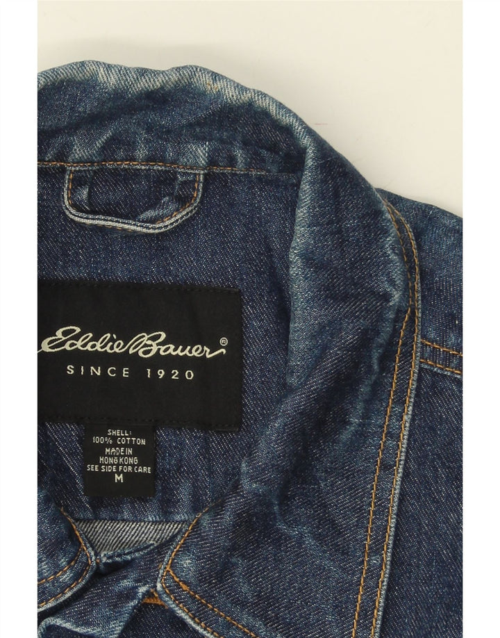 EDDIE BAUER Mens Denim Jacket UK 38 Medium Blue Cotton Vintage Eddie Bauer and Second-Hand Eddie Bauer from Messina Hembry 