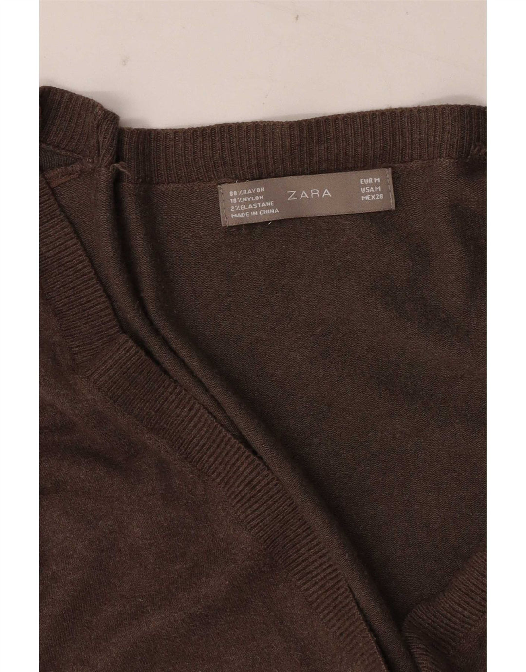 Pulover cardigan pentru femei Zara UK 12 Maro Mediu Rayon