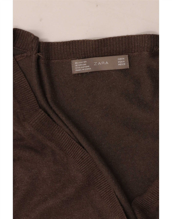Pulover cardigan pentru femei Zara UK 12 Maro Mediu Rayon