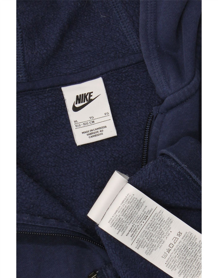 Pulover NIKE pentru fete, cu fermoar, 15-16 ani, XL, bleumarin, bumbac