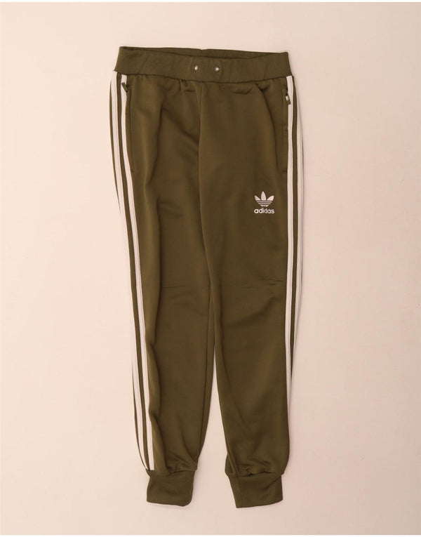 Pantaloni de trening Adidas pentru femei Joggeri UK 10 Poliester verde mic