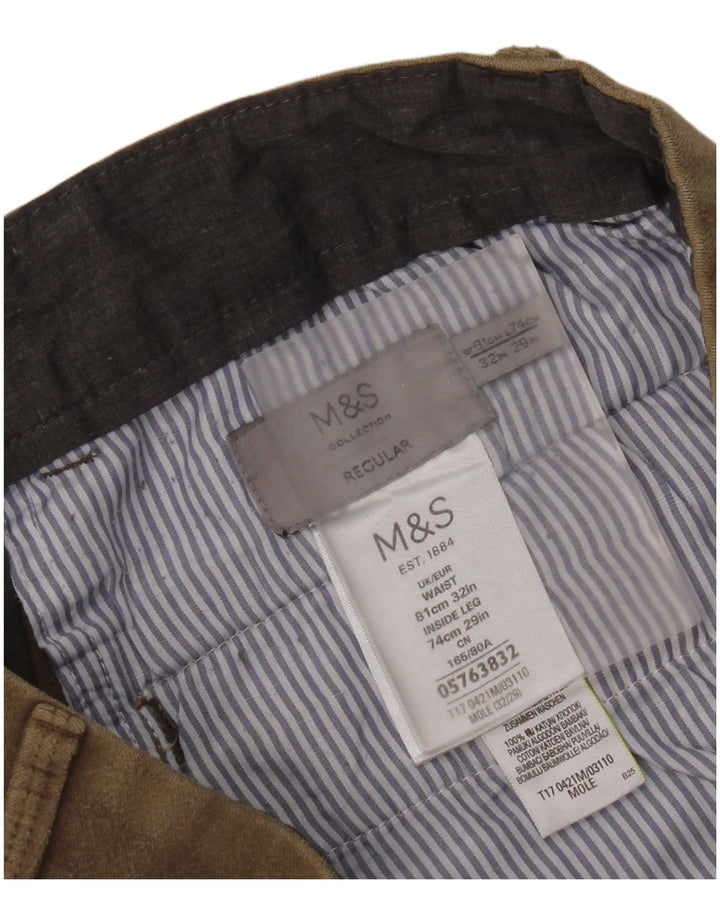Pantaloni chino obișnuiți pentru femei Marks & Spencer L32 L29 bumbac bej