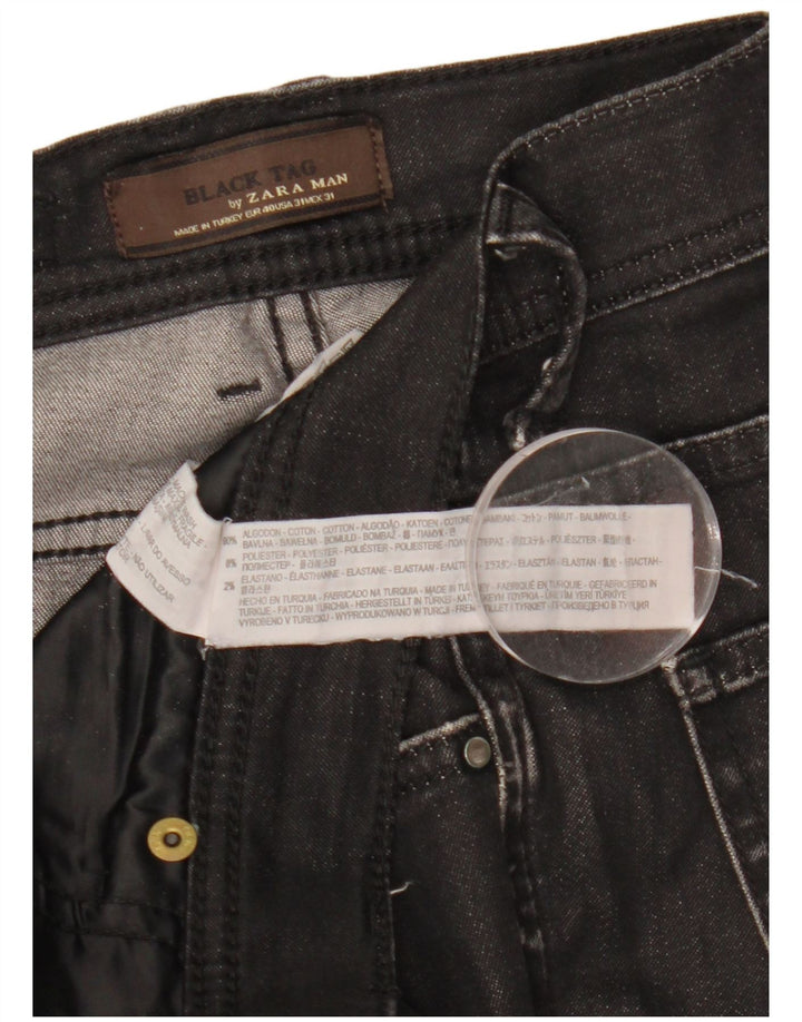 Blugi slim pentru bărbați Zara EU 40 Medium W31 L31 Bumbac negru