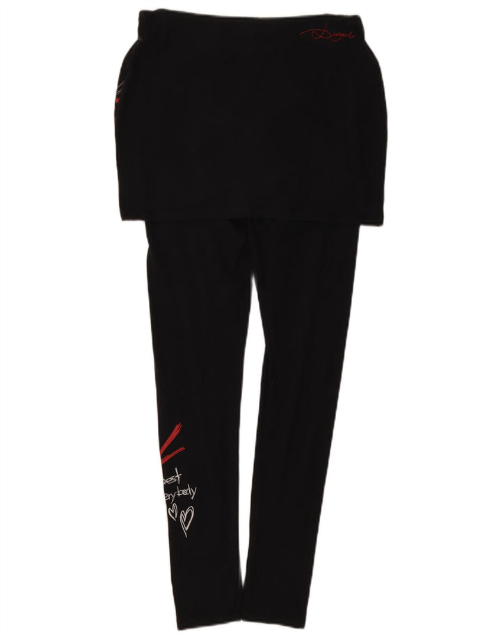 Leggings grafic Desigual pentru femei UK 10 Small Black Geometric