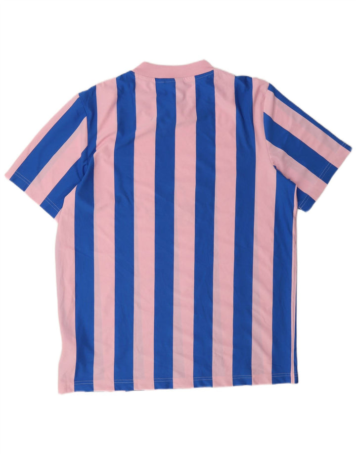 Tricou grafic pentru bărbați Adidas Top mediu roz poliester cu dungi