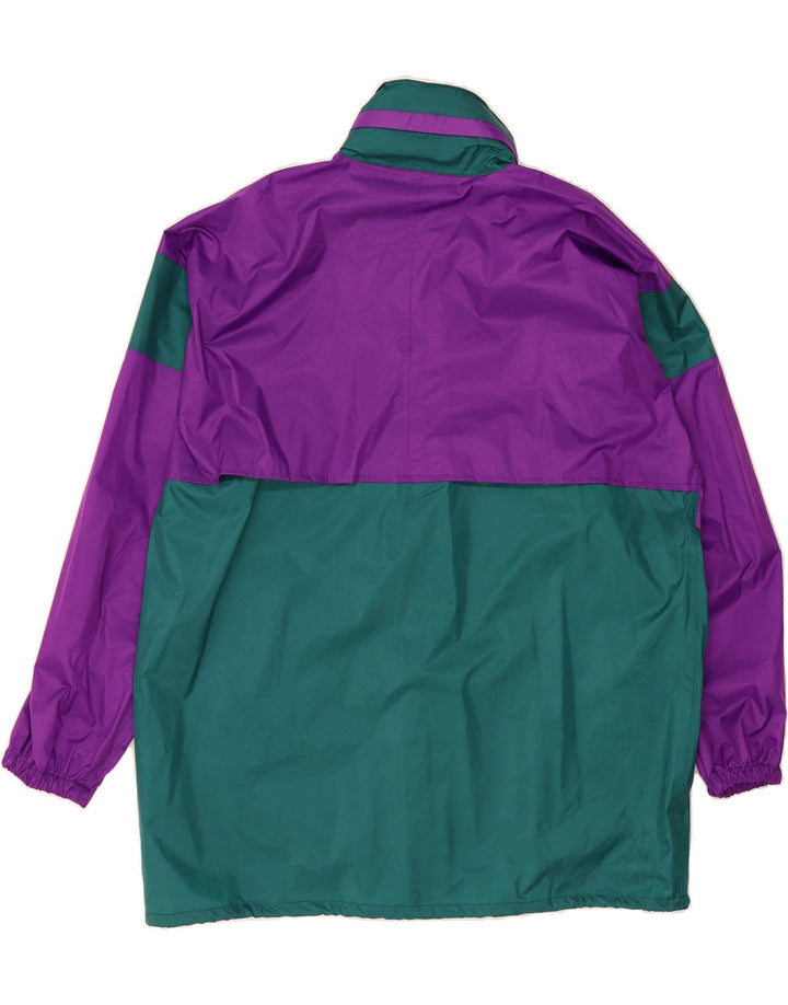 VINTAGE Mens Rain Jacket UK 40 Large Purple Colourblock Polyamide Vintage Vintage and Second-Hand Vintage from Messina Hembry 