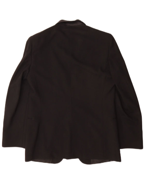 Sacou blazer pentru bărbați Sergio Valentino, cu 1 nasture, IT 50 mare, lână virgină, neagră